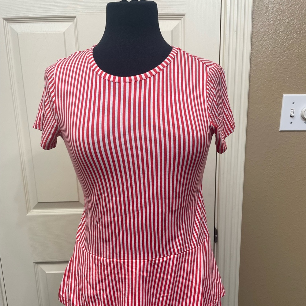 Michael Kors red and white striped shirt - Picture 2 of 9